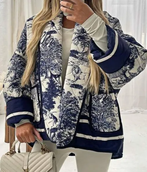 Floral Quilted Chic Jacket