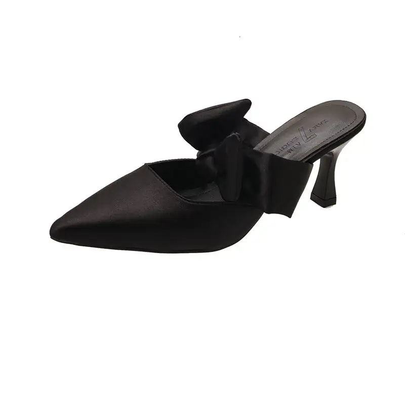 Slip On Block Heel Slide Sandals