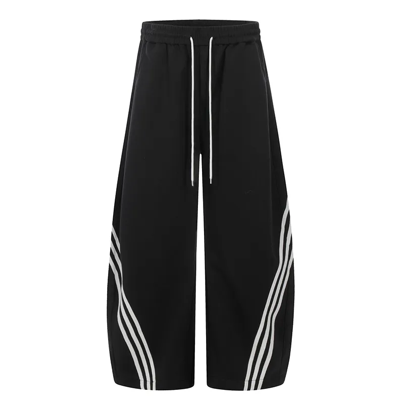 Drawstring Striped Sweatpants
