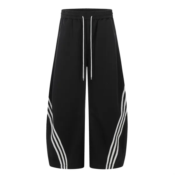 Drawstring Striped Sweatpants