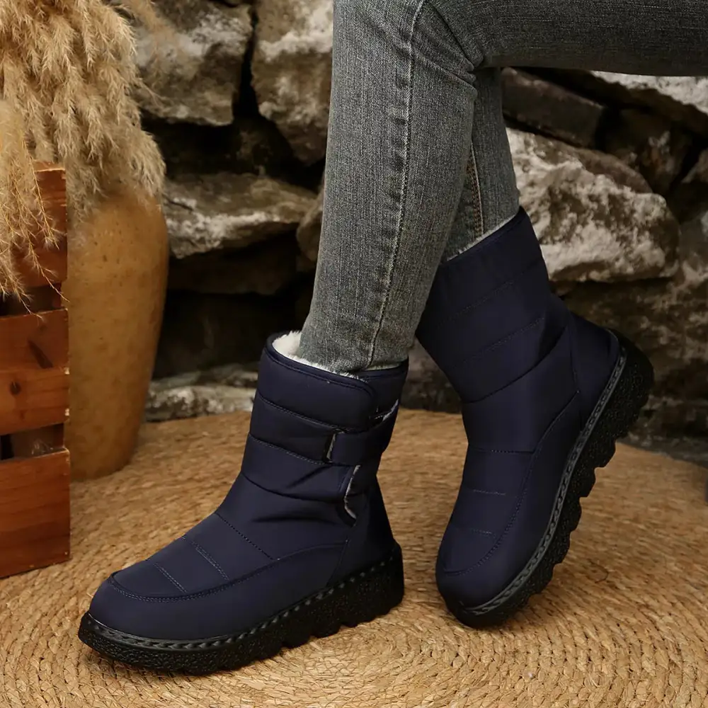 Refined Round Toe Platform Boots