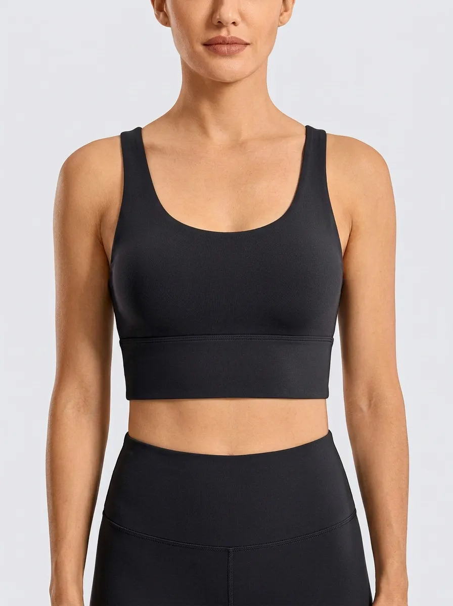 Women's Scoop-Neck Seam-Free-Front Sports Bra