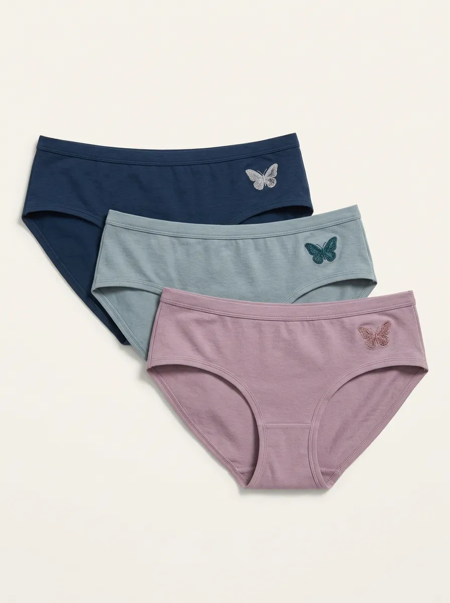 Women's Side-Detail Bikini Briefs Three Pack