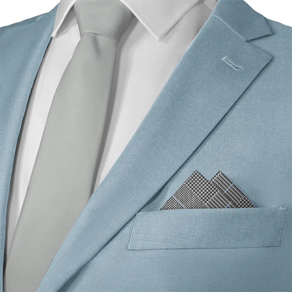 Graceful Clean Geometric Plaid Pocket Square