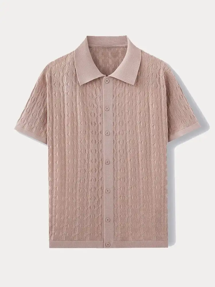 Modern Soft Cable Knit Shirt