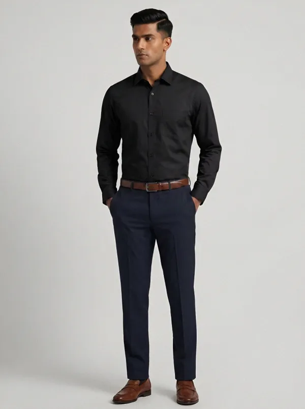 Men's Non-Iron Cotton Sage Green Solid Long Sleeve Shirt
