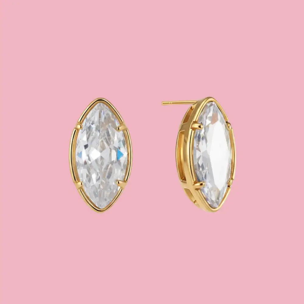 Oval Cut Stud Earrings