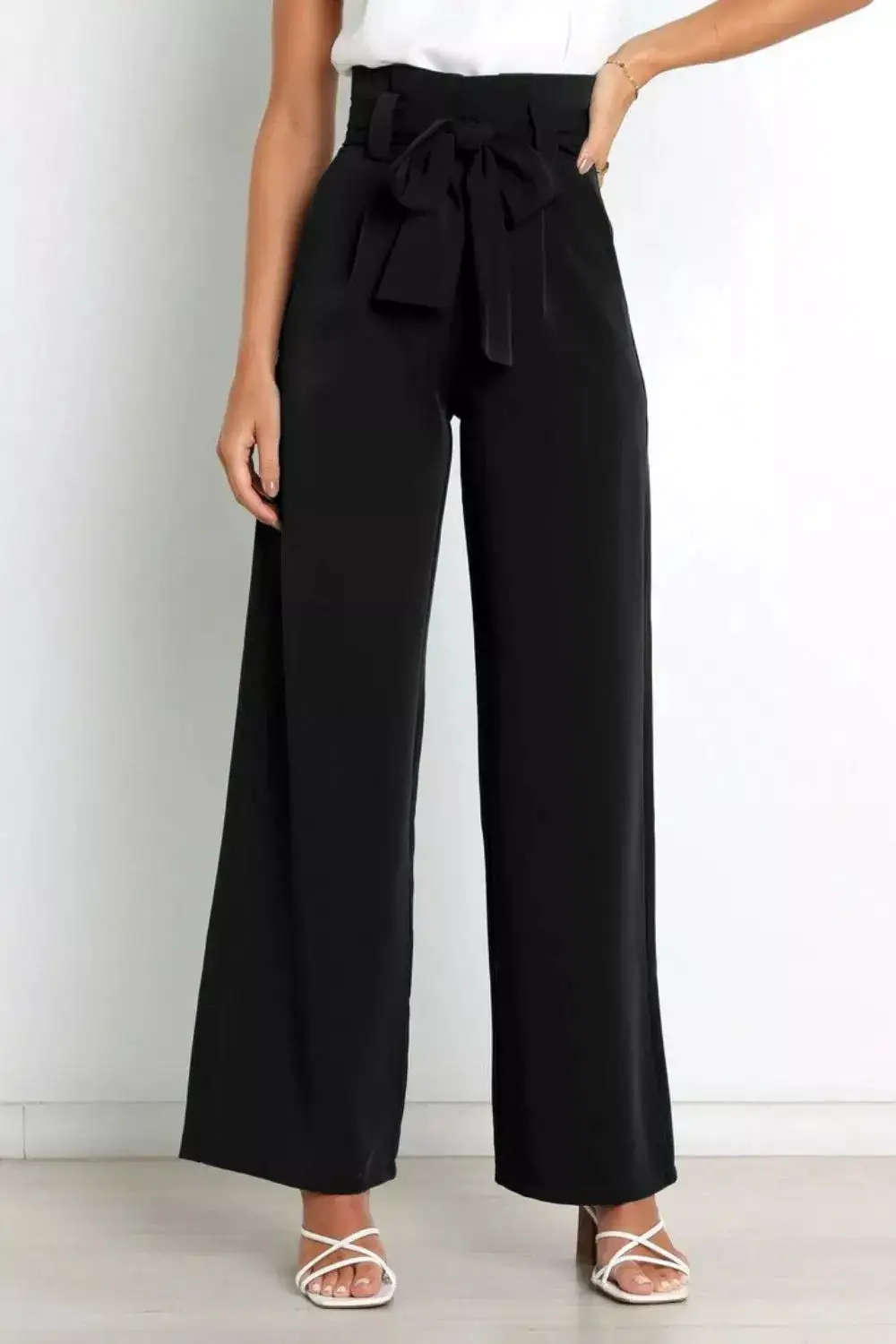 Wide Leg High Waist Pocketed Everyday Pants