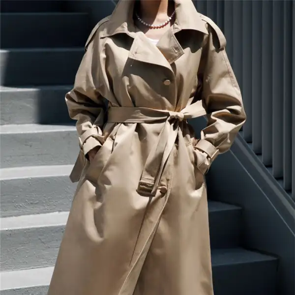Versatile Patch Pocket Trench Coat