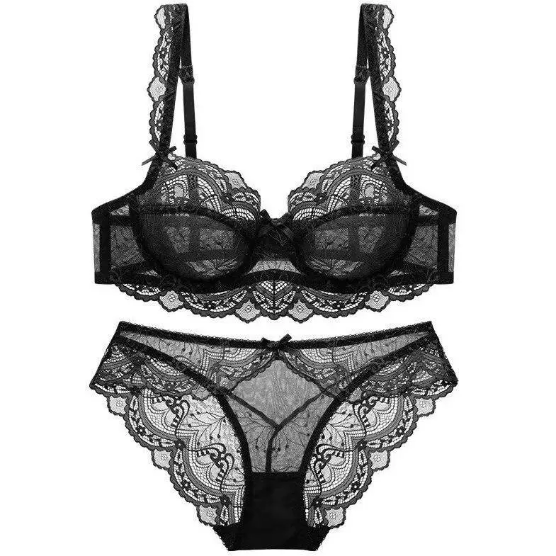 Push-Up Lace Bow Lingerie Set