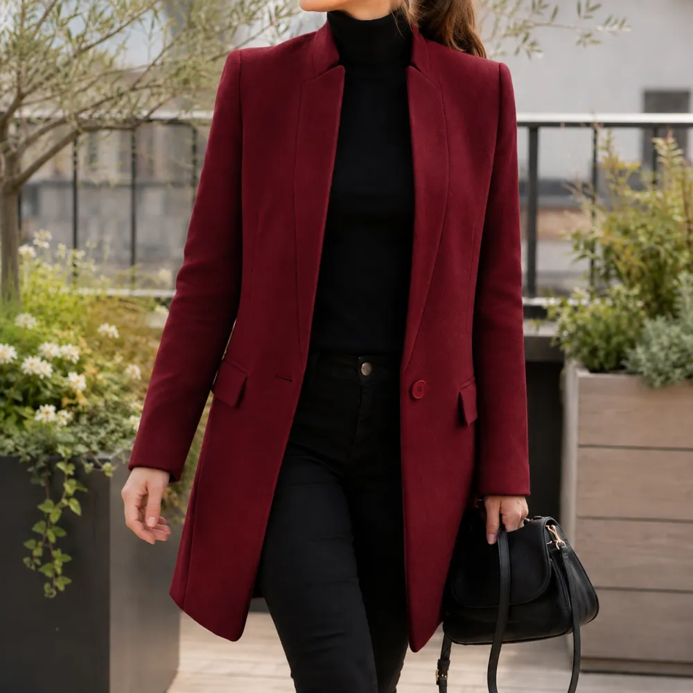 Tailored Single-Button Coat