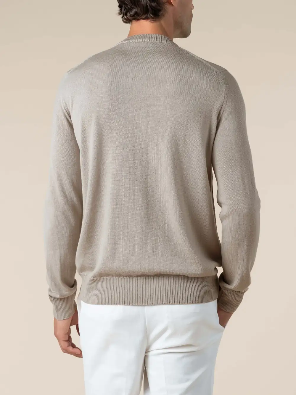 Crew Neck Sweater Featuring Extrafine Merino Detail And Merino Wool Slim Fit Crew Neck Knit Construction