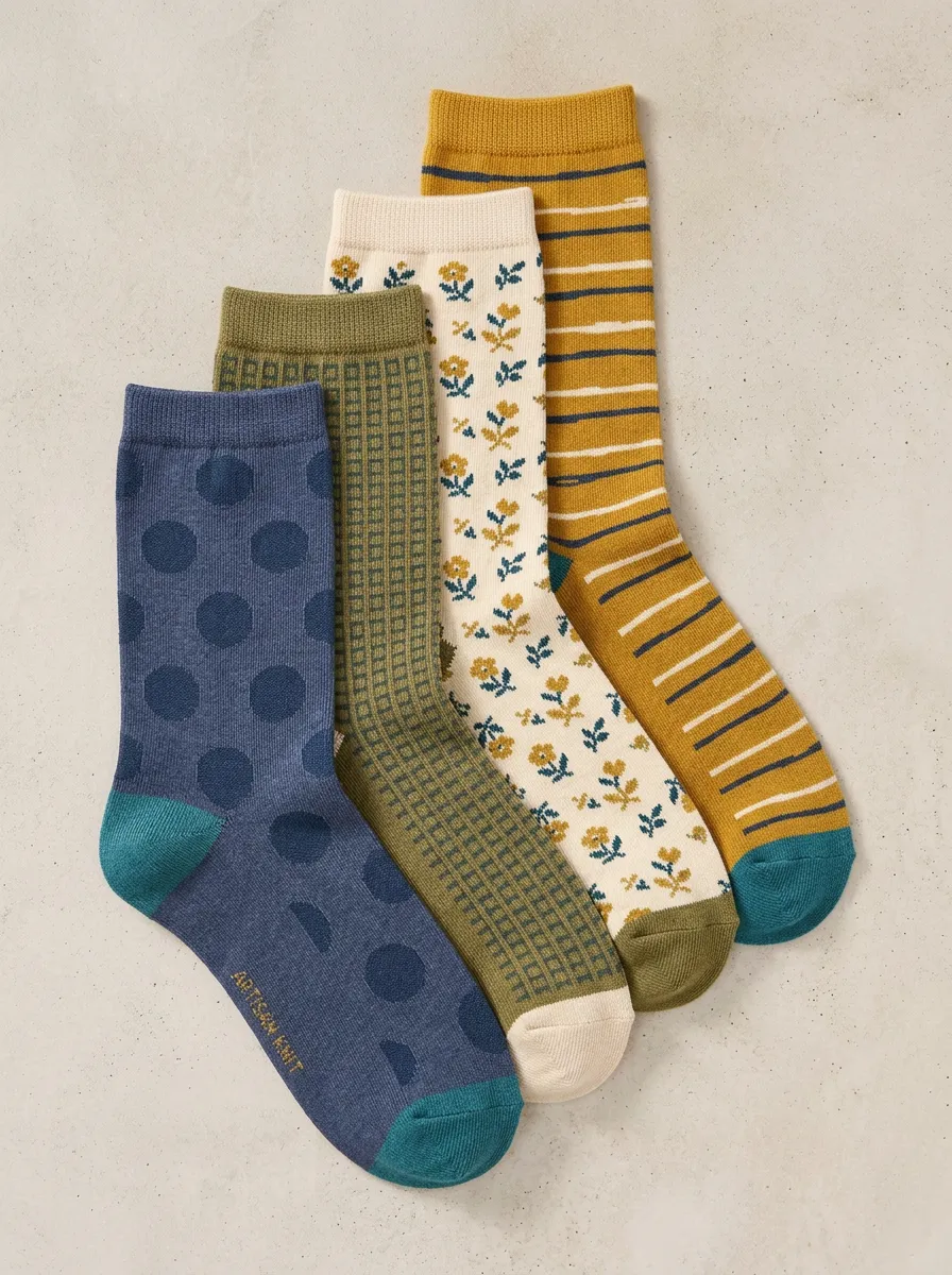 Women's Four Pair Casual Socks