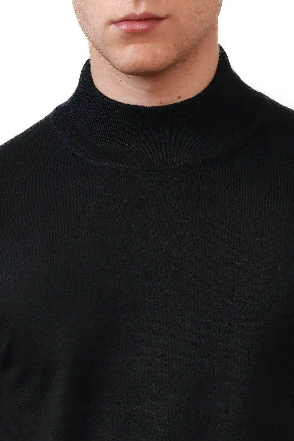 Slim Fit Viscose Turtleneck Sweater