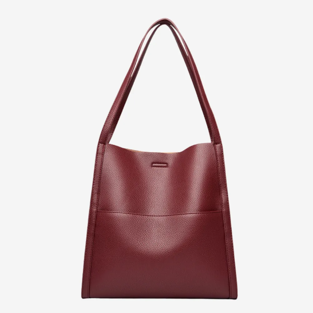 Clean Line Leather Shoulder Bag
