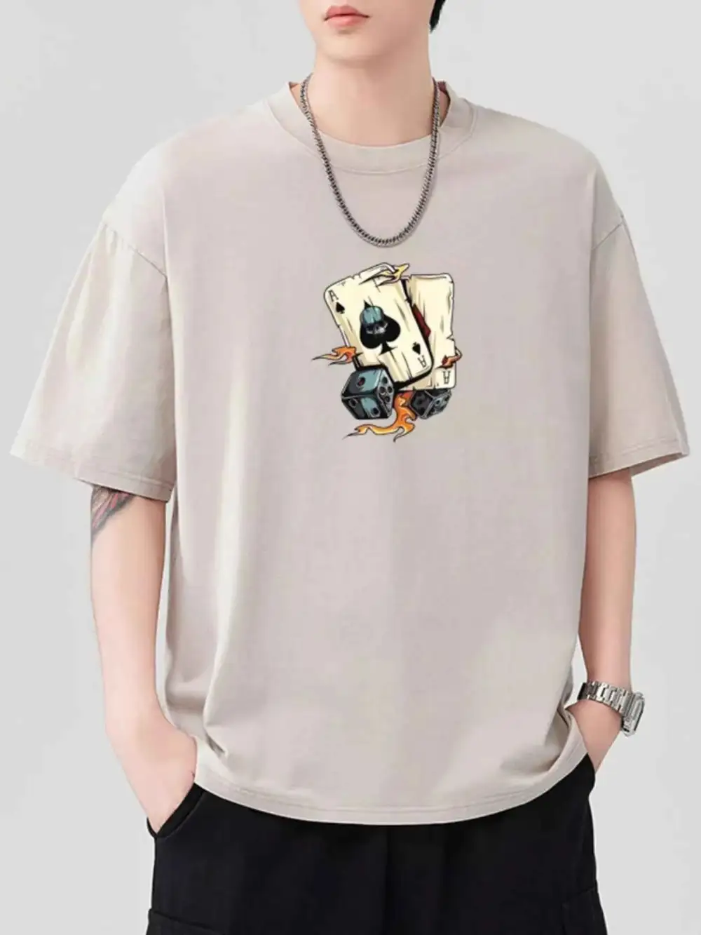 Breathable Graphic Round Neck Short Sleeve T-Shirt