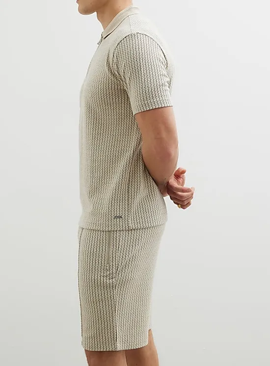 Men's Sand Striped Elastic Shorts