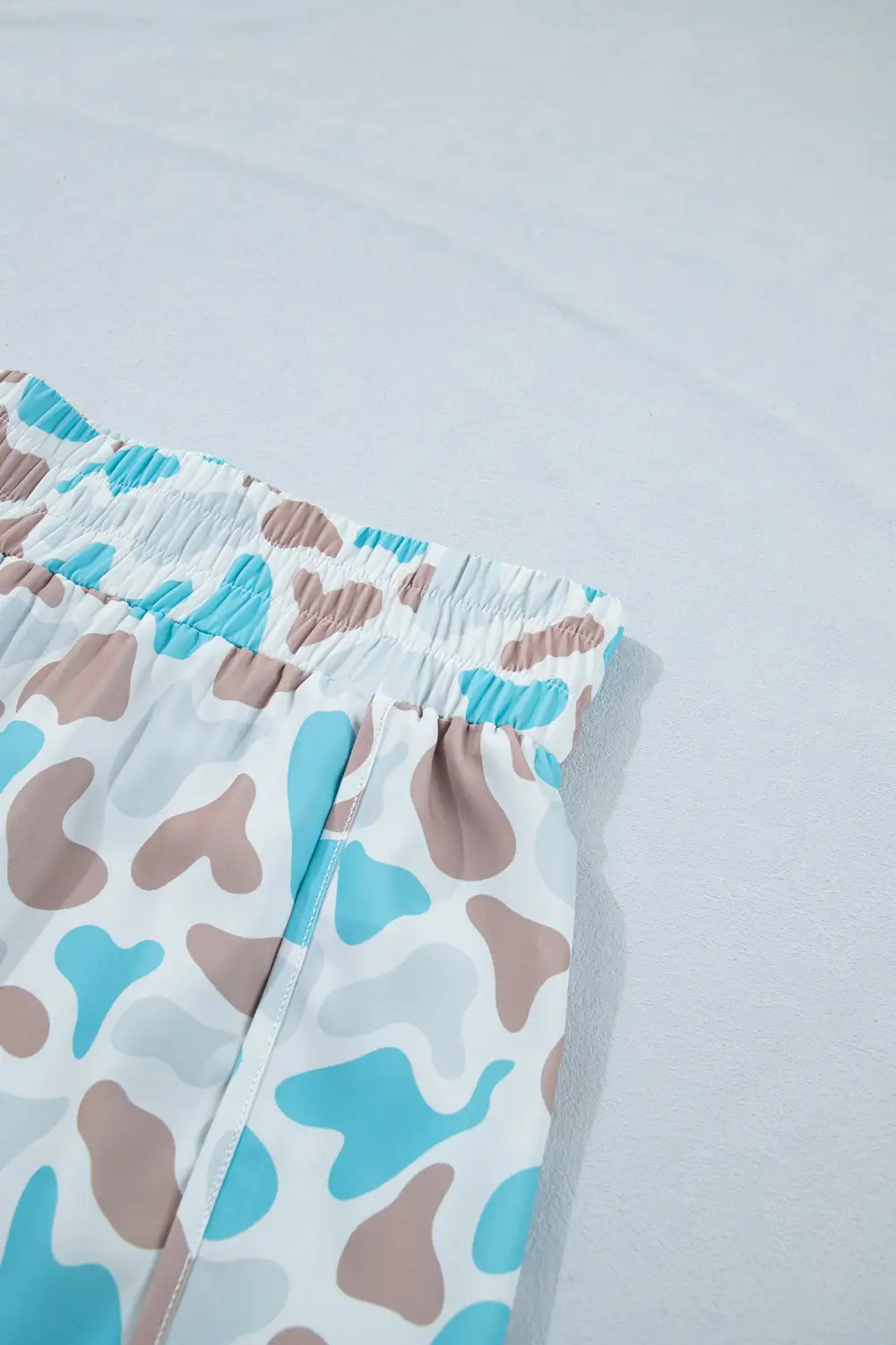 Multicolour Plus Size Camouflage Elastic Waist
