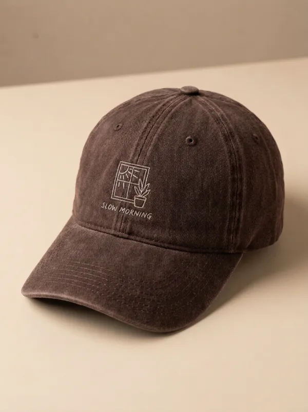 Slow-Morning Window-Motif Printed Unisex Baseball Cap