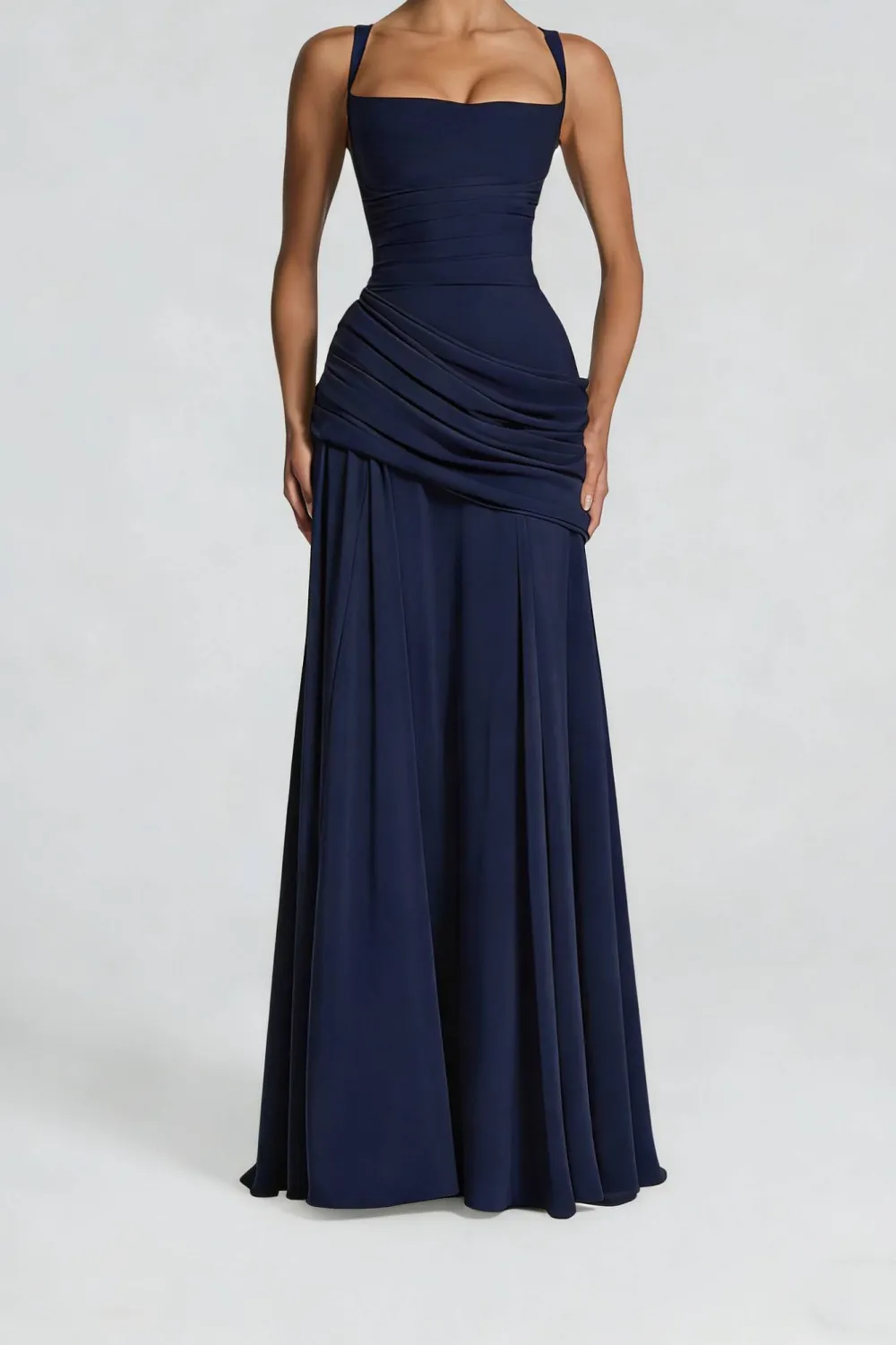 Sling Pleated Maxi Dress