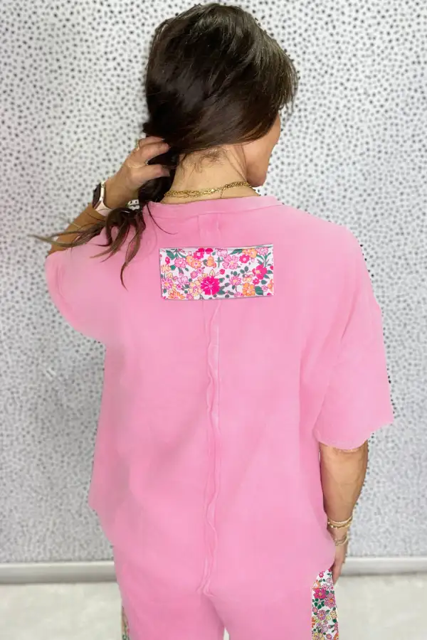 Patched Raw Seam Big Tee