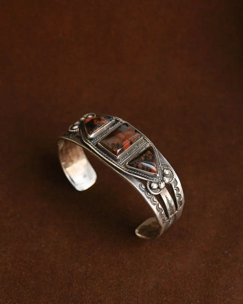 Native Cuff Bracelet with Agate