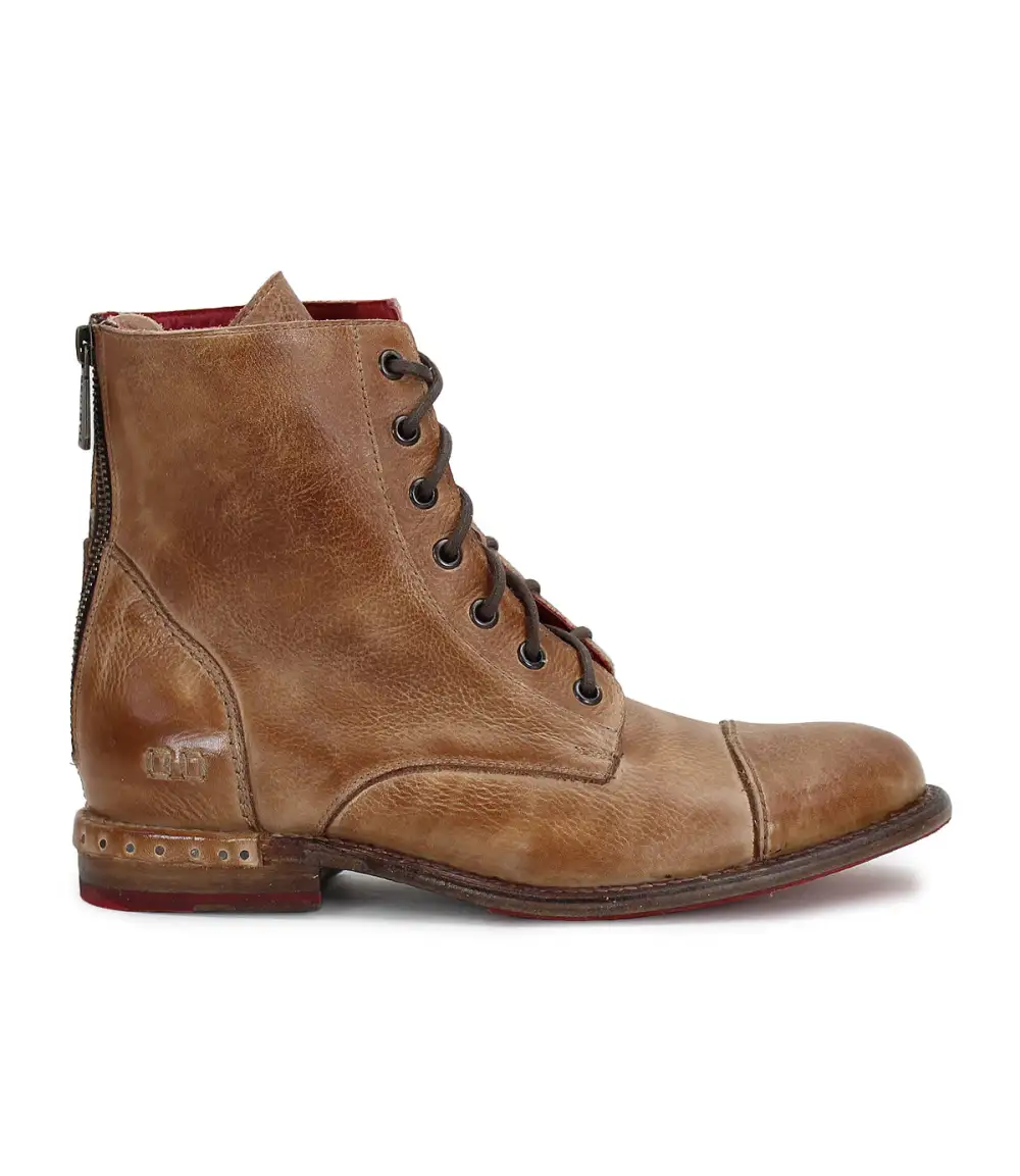 Cap-Toe Contrast-Stitched Heritage Combat Boots