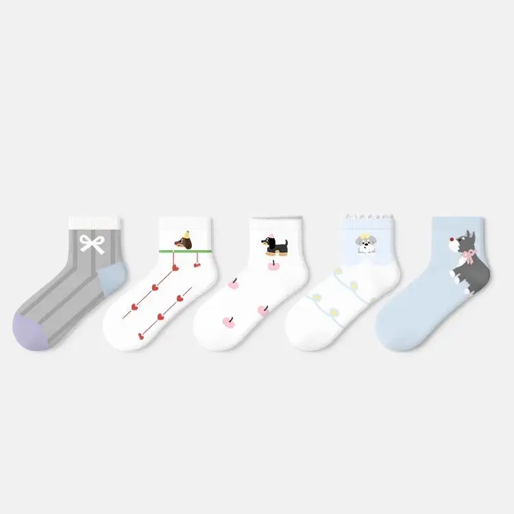 Whimsical Cartoon Animal Ankle Socks