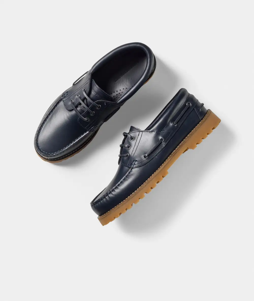 Refined Leather Boat Shoes