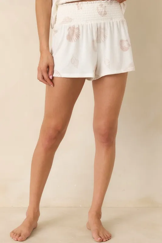 Shell Print Lounge Shorts