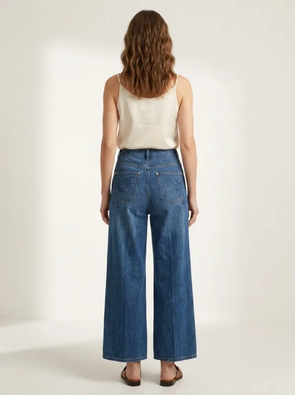 Women's Wide Leg Casual Denim Jeans