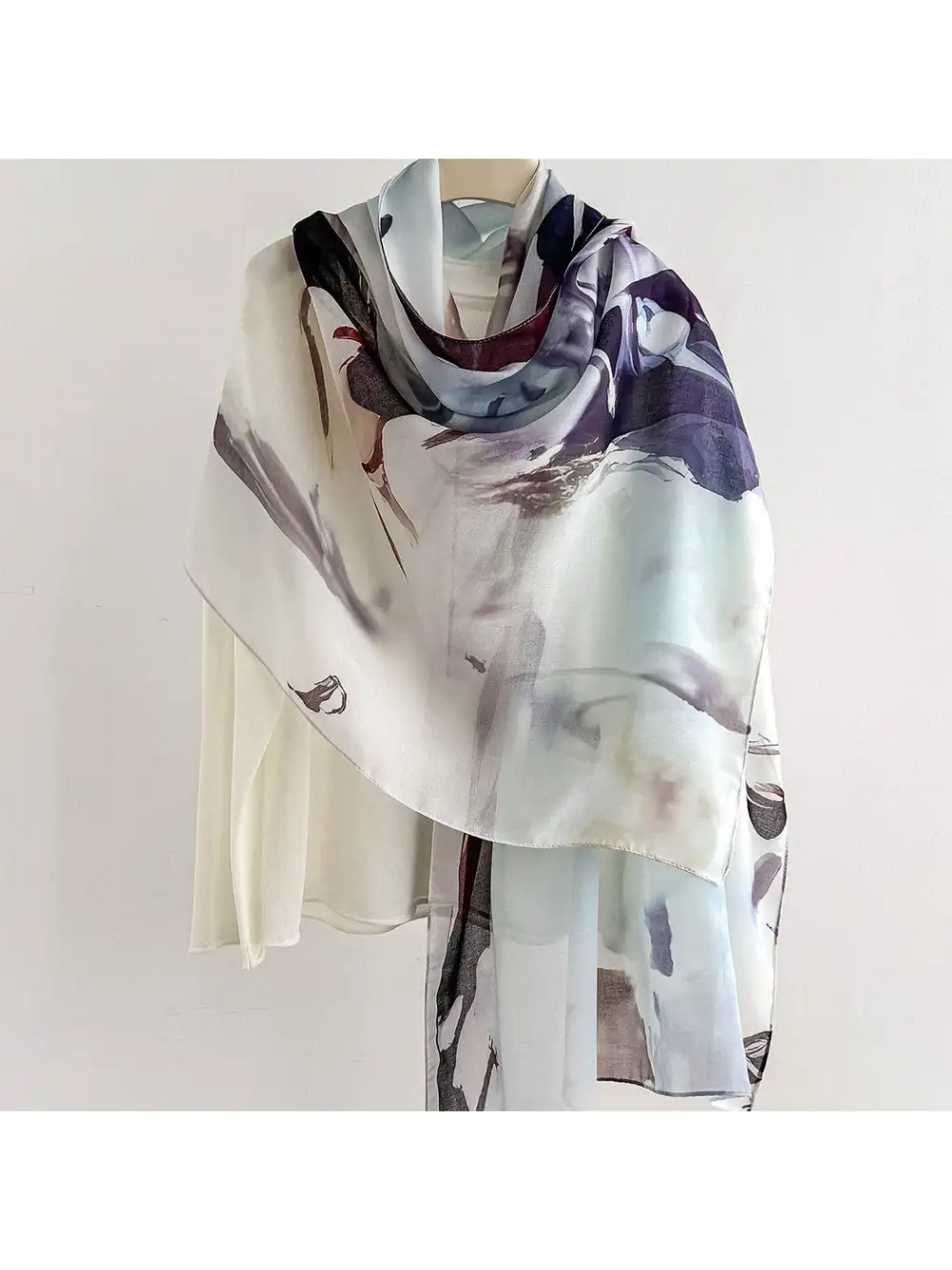 Modern Abstract Printed Summer Wrap Scarf
