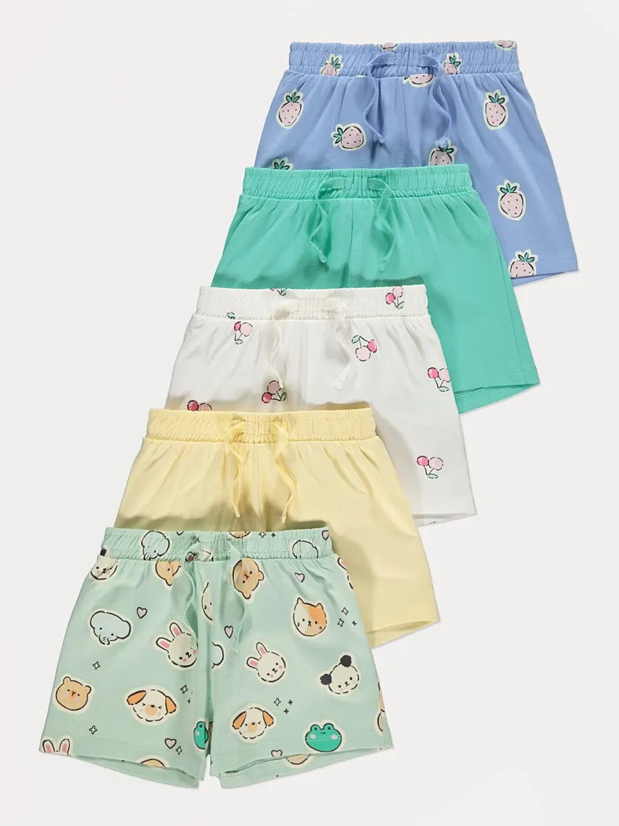 Pastel Cartoon Shorts 5 Pack