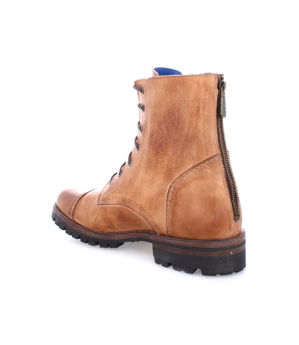 Back-Zip Lug-Sole Combat Boots