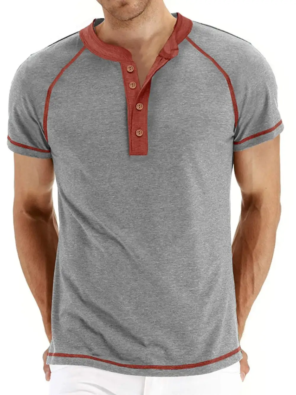 Utility Contrast Detail Collared Polo Shirt