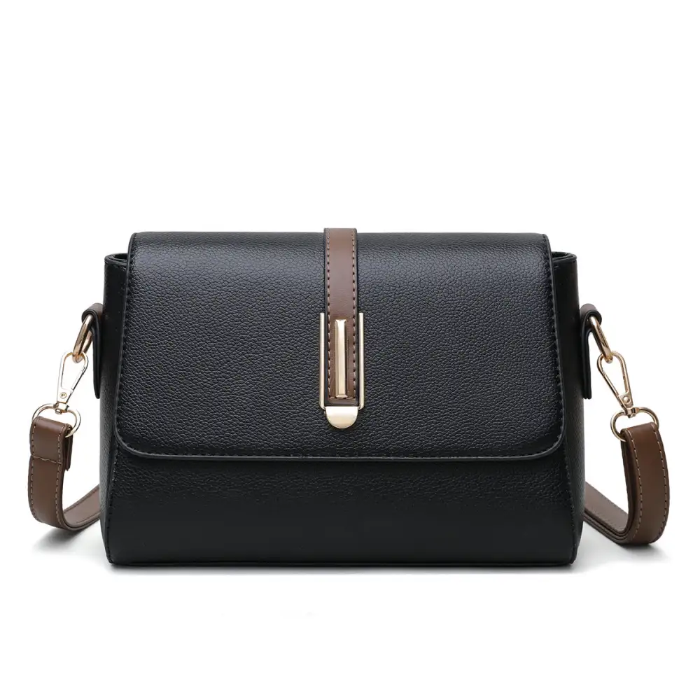 Compact Leather Square Crossbody Bag