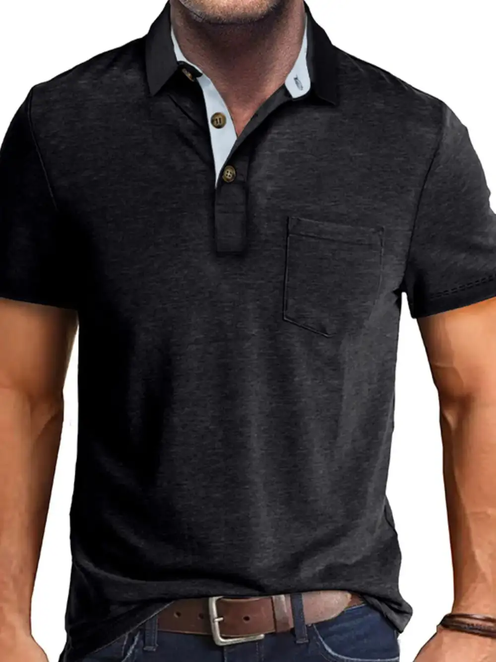 Everyday Pocket Detail Collared Polo Shirt