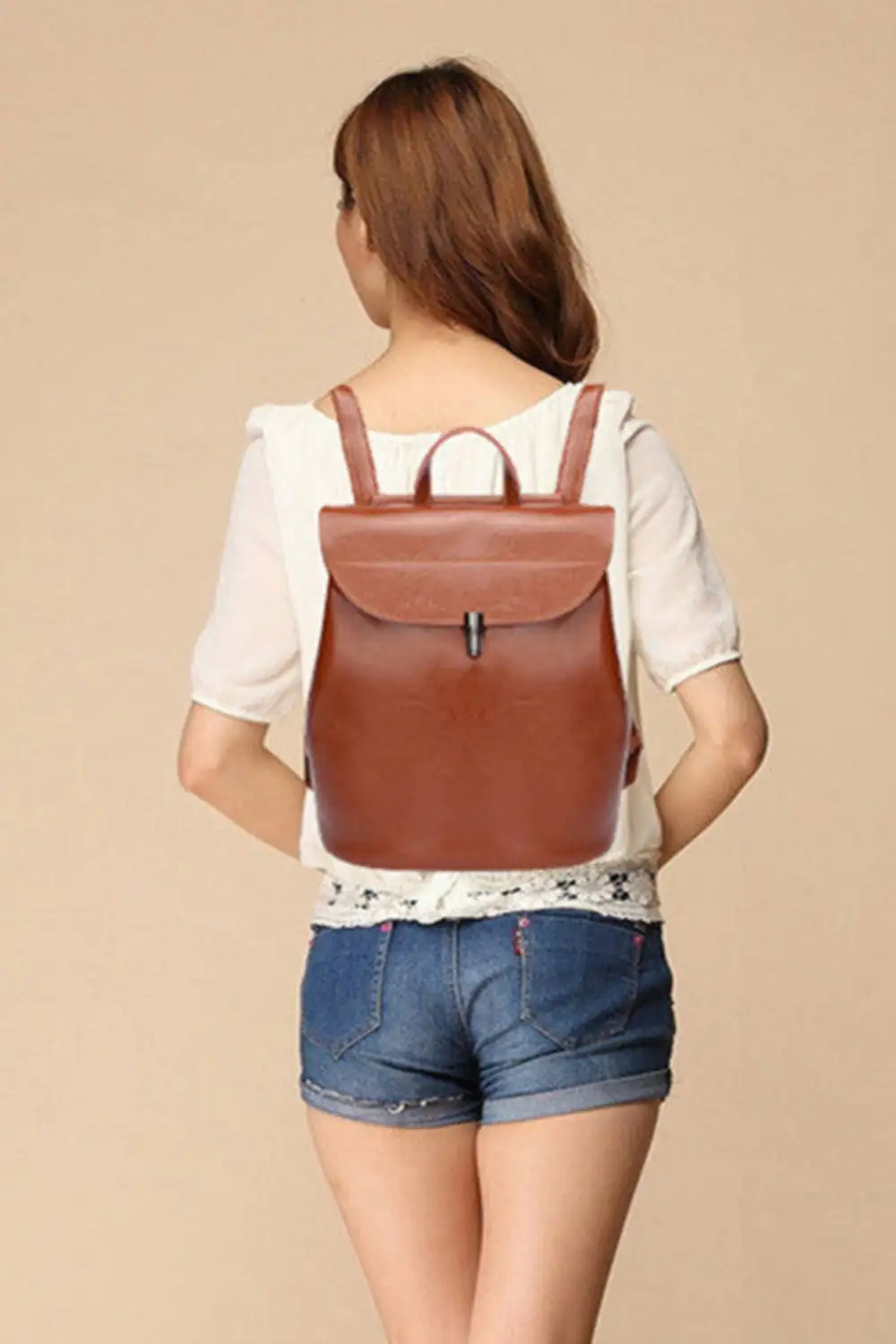 Versatile 5-in-1 Leather Bag Set Backpack Crossbody Shoulder