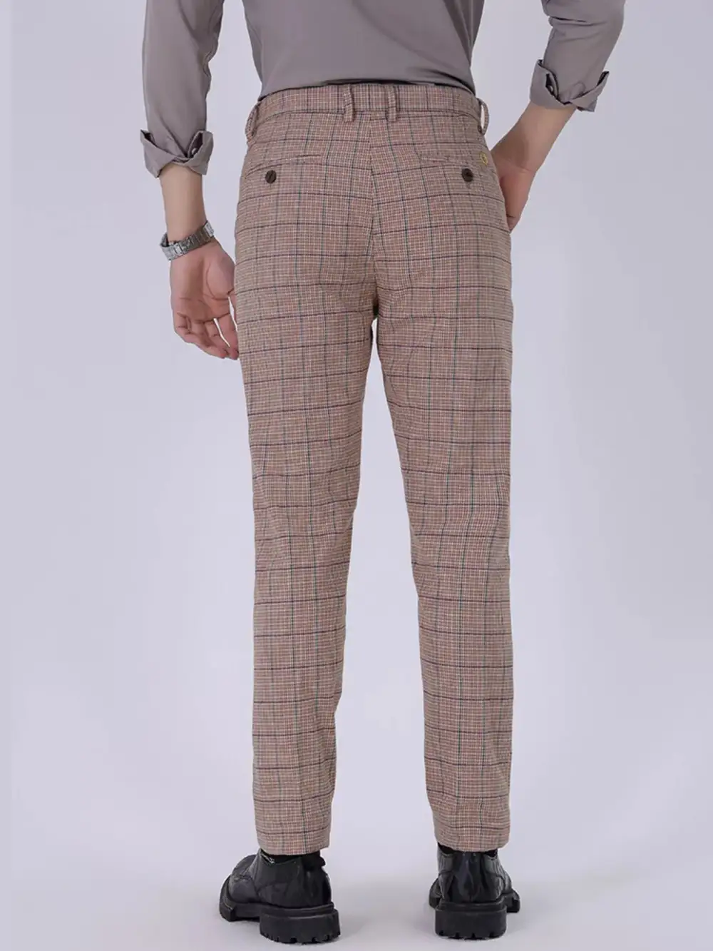 Slim Fit Plaid Pants