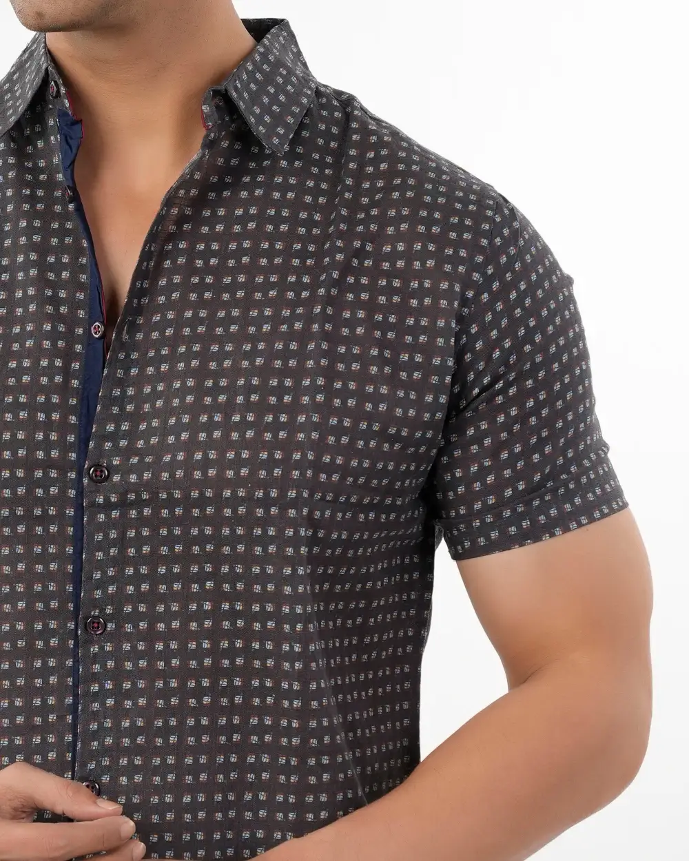 Men's Poly Cotton Printed Casual Shirt