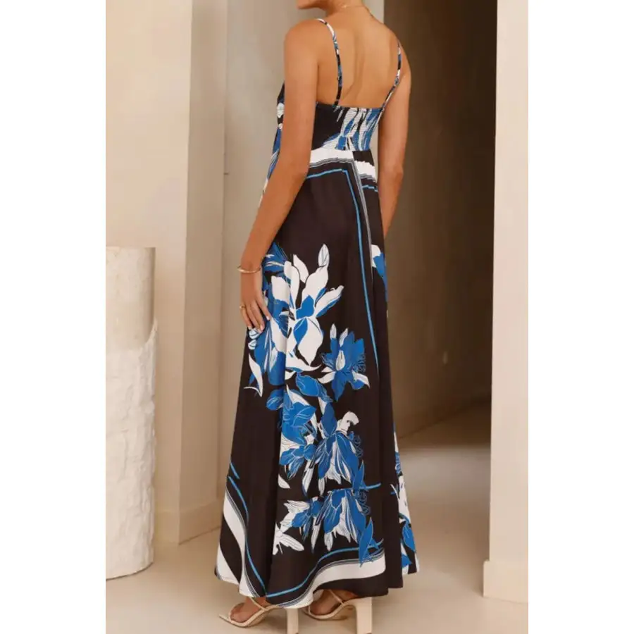 Casual Printed Square Neck Cami Maxi Dress
