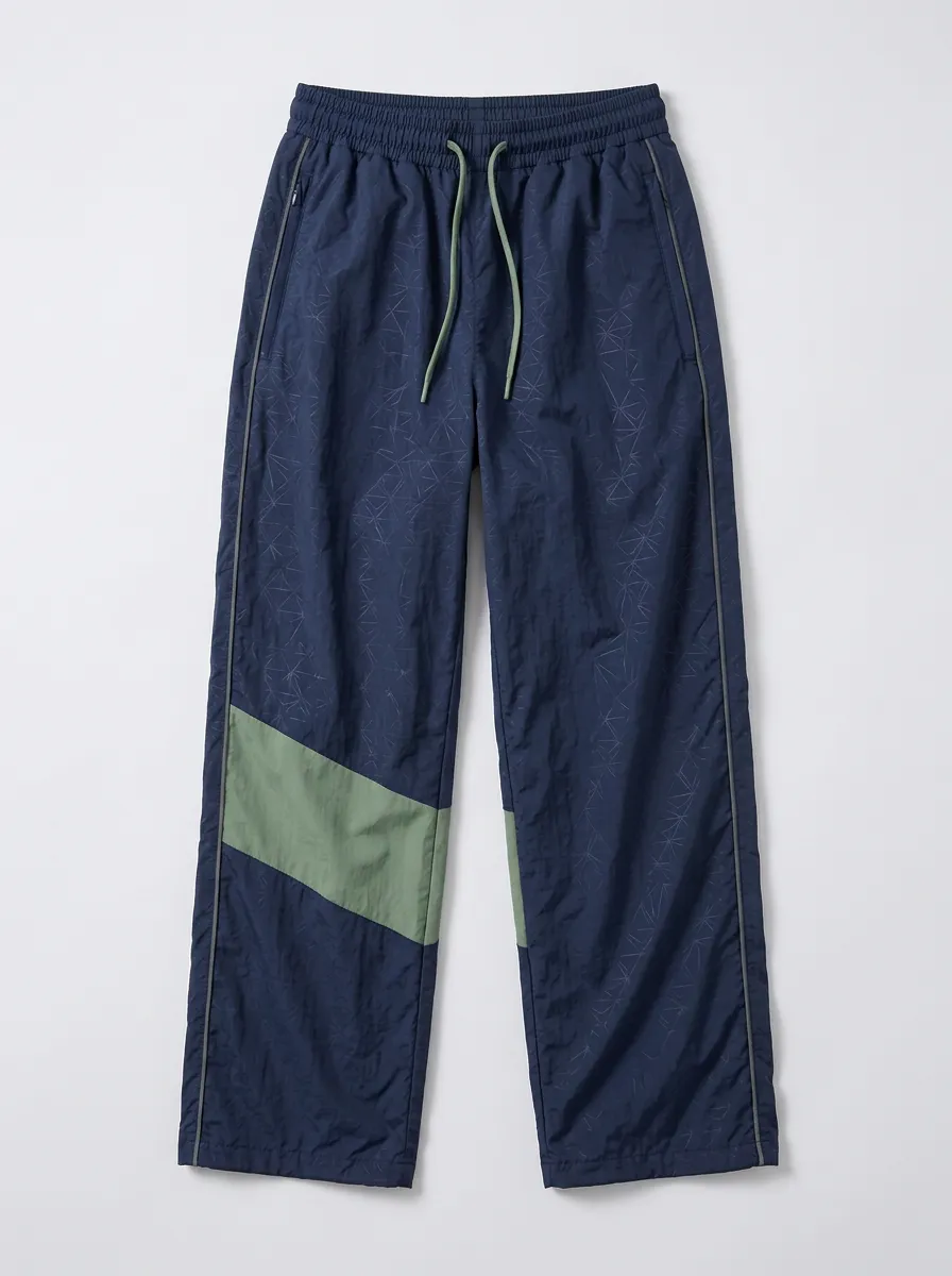 Women's Sporty Geometric Pattern Printed Nylon Jogger Pants