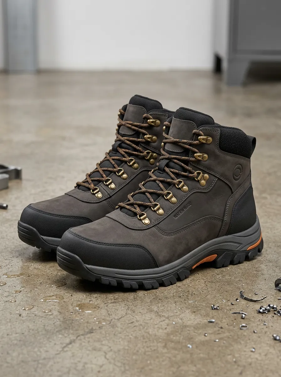 Unisex Outdoor Waterproof Leather Hiking Work Boots