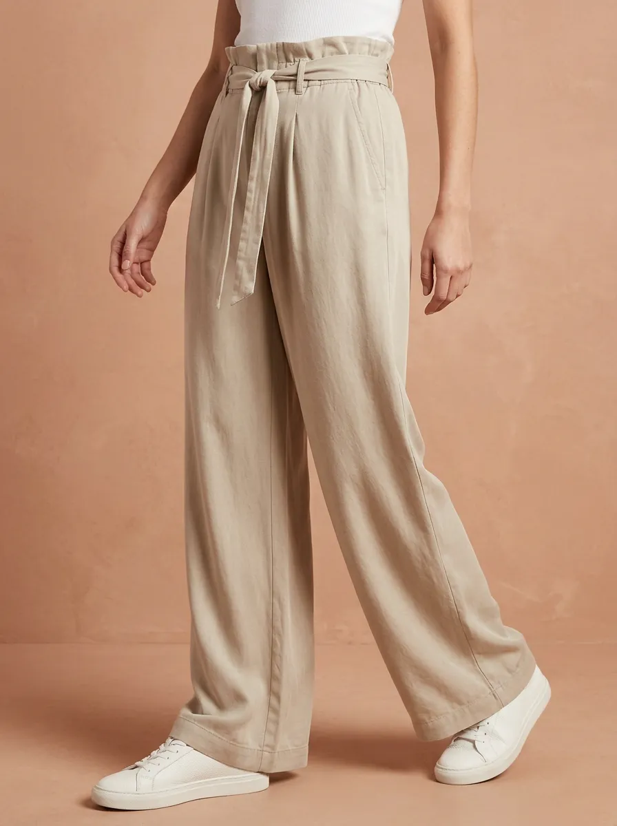 High-Rise Casual Casual Wide Leg Pants