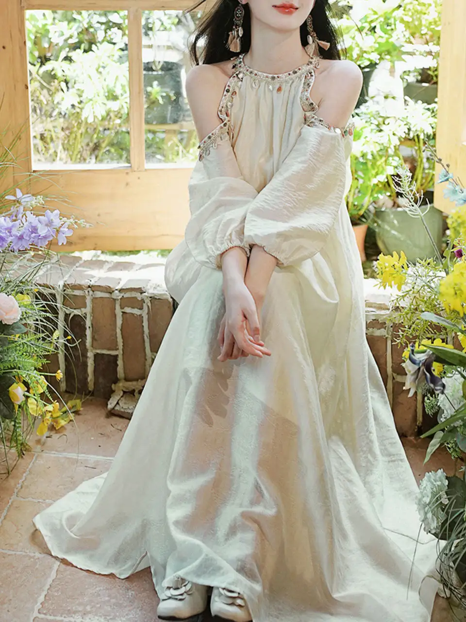 Bohemian Off Shoulder Long Dress
