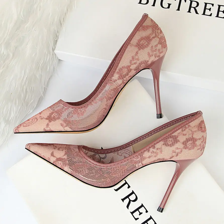 Hollow Detail Pointed Toe Stiletto Heels