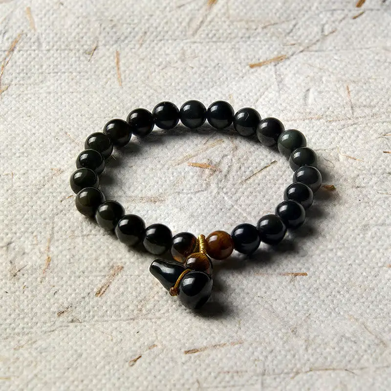 Obsidian Gourd Vintage Bracelet