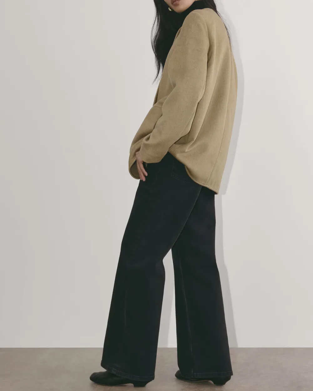 Short Wool Coat With Lapel