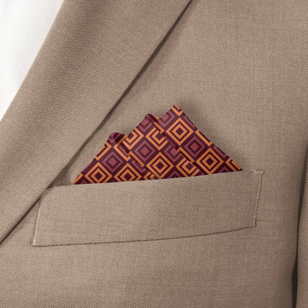 Formal Stylish Geometric Pocket Square