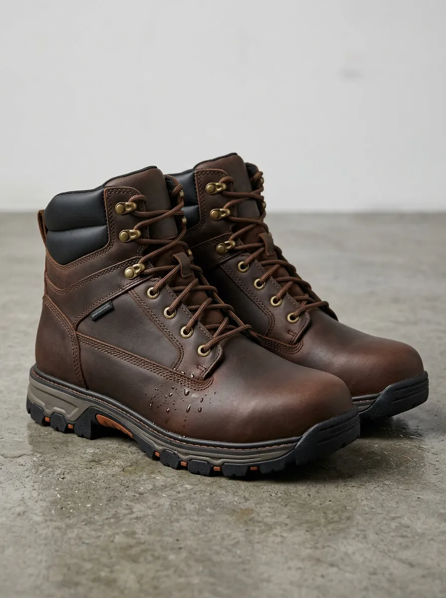 Everyday Hiking Leather-Look Men's Waterproof Work Boots